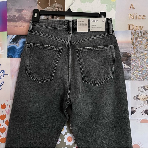 Agolde - Lana mid rise fall straight black jeans - Picture 6 of 8